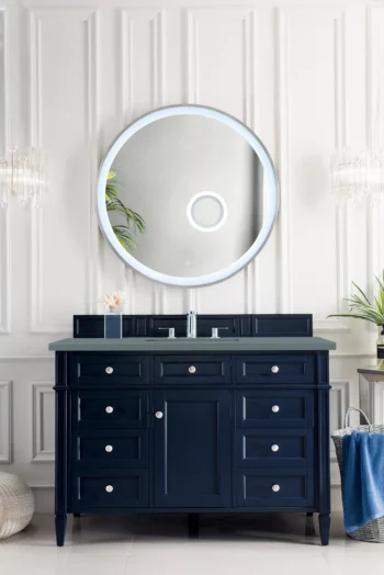 Brittany 48" Single Vanity, Victory Blue w/ 3 CM Cala Blue Quartz Top - Image 2