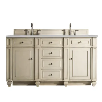 Bristol 60" Double Vanity, Vintage Vanilla w/ 3 CM Eternal Serena Top
