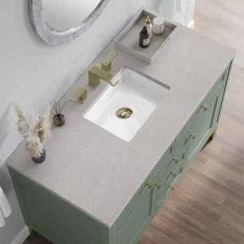 Chicago 48" Single Vanity, Smokey Celadon w/ 3 CM Eternal Serena Top - Image 5
