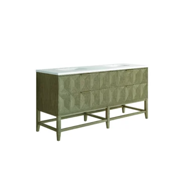 Emmeline 72" Double Vanity, Pebble Oak w/ 3 CM White Zeus Top - Image 6