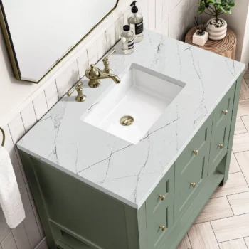 Breckenridge 36" Single Vanity, Smokey Celadon w/ 3 CM Ethereal Noctis Top - Image 5