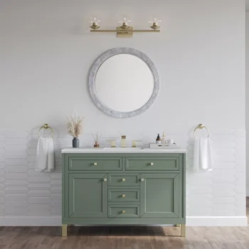 Chicago 48" Single Vanity, Smokey Celadon w/ 3 CM Arctic Fall Top - Image 3