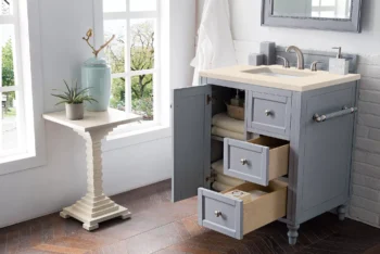 Copper Cove Encore 30" Single Vanity, Silver Gray w/ 3 CM Eternal Marfil Quartz Top - Image 4