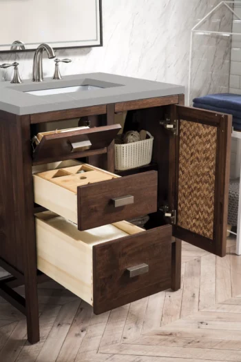 Addison 30" Single Vanity, Mid-Century Acacia w/ 3 CM Eternal Serena Quartz Top - Image 4