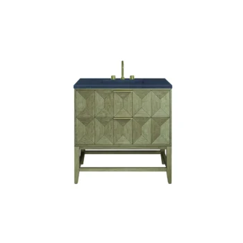 Emmeline 36" Single Vanity, Pebble Oak w/ 3 CM Charcoal Soapstone Top - Image 2