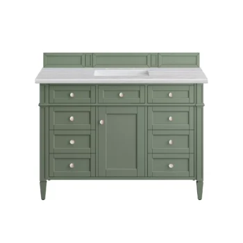 Brittany 48" Single Vanity, Smokey Celadon w/ 3 CM Arctic Fall Top - Image 2