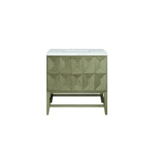 Emmeline 36″ Single Vanity, Pebble Oak w/ 3 CM Etehreal Noctis Top