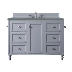 Copper Cove Encore 48″ Single Vanity, Silver Gray w/ 3 CM Cala Blue Quartz Top