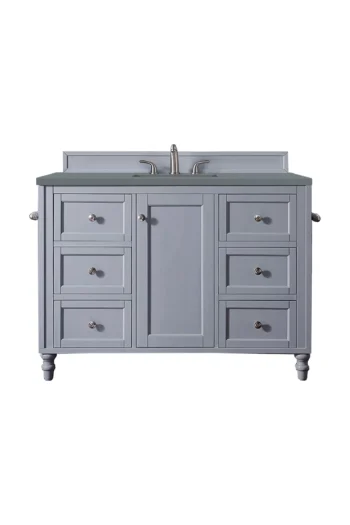Copper Cove Encore 48" Single Vanity, Silver Gray w/ 3 CM Cala Blue Quartz Top