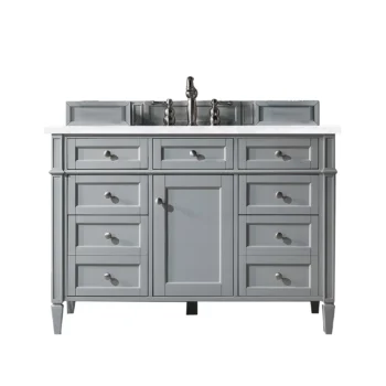 Brittany 48" Single Vanity, Urban Gray w/ 3 CM Arctic Fall Solid Surface Top