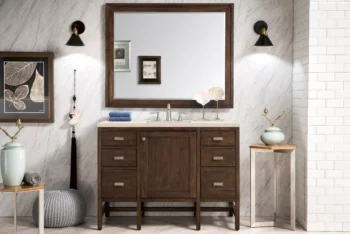 Addison 48" Single Vanity, Mid-Century Acacia w/ 3 CM Eternal Marfil Quartz Top - Image 2