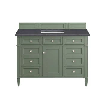 Brittany 48" Single Vanity, Smokey Celadon w/ 3 CM Charcoal Soapstone Top - Image 2