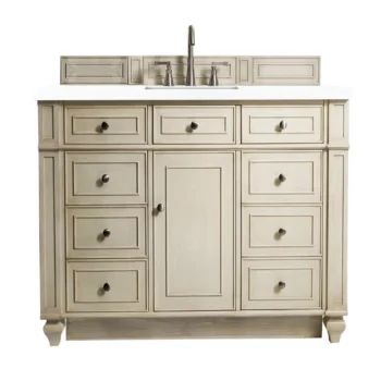 Bristol 48" Single Vanity, Vintage Vanilla w/ 3 CM White Zeus Quartz Top