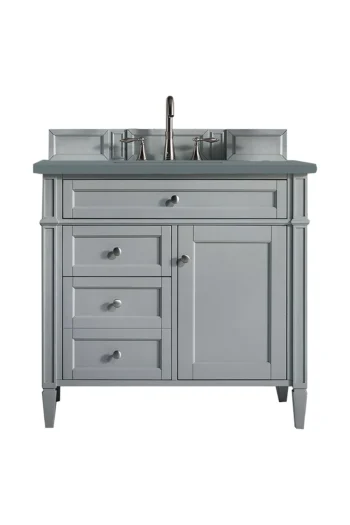 Brittany 36" Single Vanity, Urban Gray w/ 3 CM Cala Blue Top