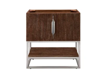 Columbia 31.5" Single Vanity Cabinet, Coffee Oak, Brushed Nickel