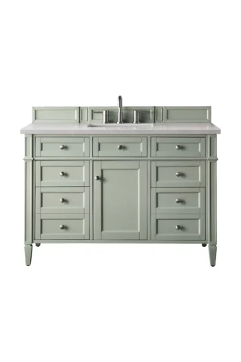 Brittany 48" Single Vanity, Sage Green w/ 3 CM Eternal Serena Quartz Top