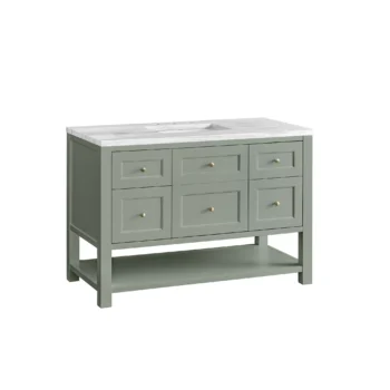 Breckenridge 48" Single Vanity, Smokey Celadon w/ 3 CM Arctic Fall Top - Image 7