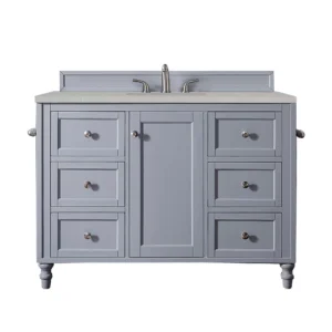 Copper Cove Encore 48″ Single Vanity, Silver Gray w/ 3 CM Eternal Serena Quartz Top