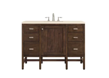 Addison 48" Single Vanity, Mid-Century Acacia w/ 3 CM Eternal Marfil Quartz Top