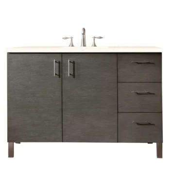 Metropolitan 48" Single Vanity, Silver Oak w/ 3 CM Eternal Marfil Quartz Top