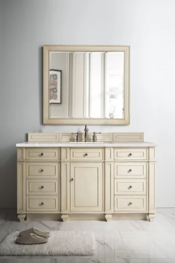 Bristol 60" Single Vanity, Vintage Vanilla w/ 3 CM Eternal Serena Quartz Top - Image 2