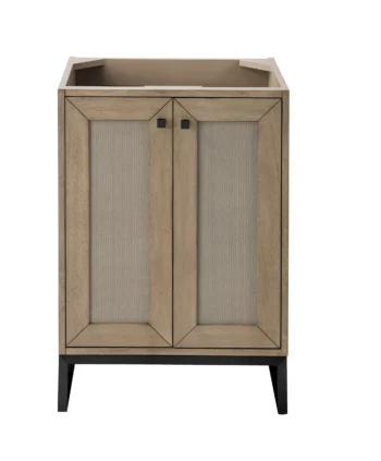 Chianti 24" Single Vanity Cabinet, Whitewashed Walnut, Matte Black - Image 2