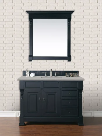Brookfield 48" Single Vanity, Antique Black w/ 3 CM Eternal Serena Quartz Top - Image 2