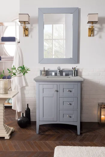 Palisades 30" Single Vanity, Silver Gray w/ 3 CM Eternal Serena Quartz Top - Image 2