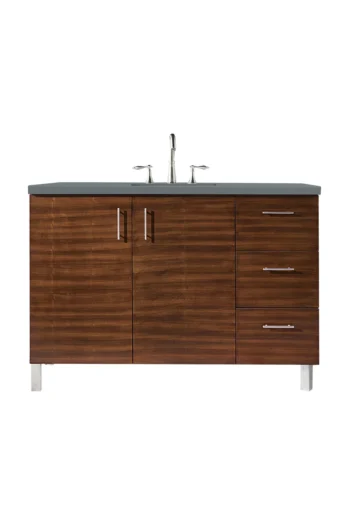 Metropolitan 48" Single Vanity, American Walnut w/ 3 CM Cala Blue Quartz Top