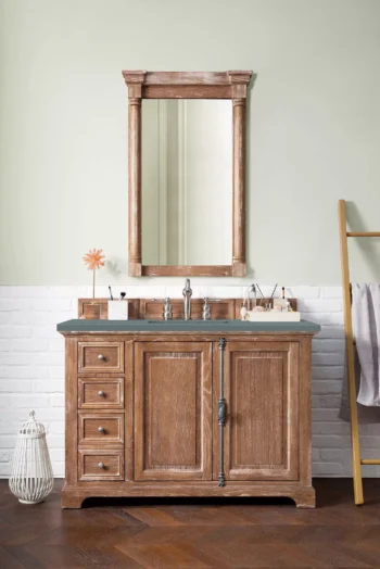 Providence 48" Single Vanity, Driftwood w/ 3 CM Cala Blue Quartz Top - Image 2