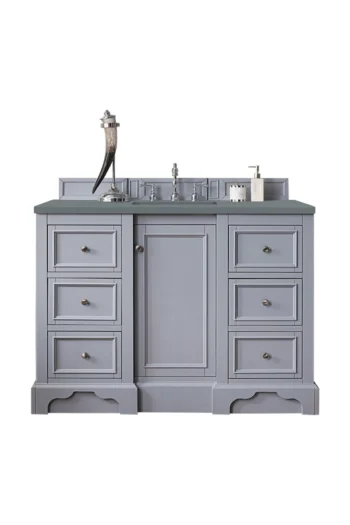 De Soto 48" Single Vanity, Silver Gray w/ 3 CM Cala Blue Quartz Top