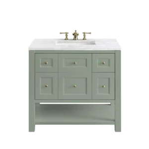 Breckenridge 36″ Single Vanity, Smokey Celadon w/ 3 CM Arctic Fall Top