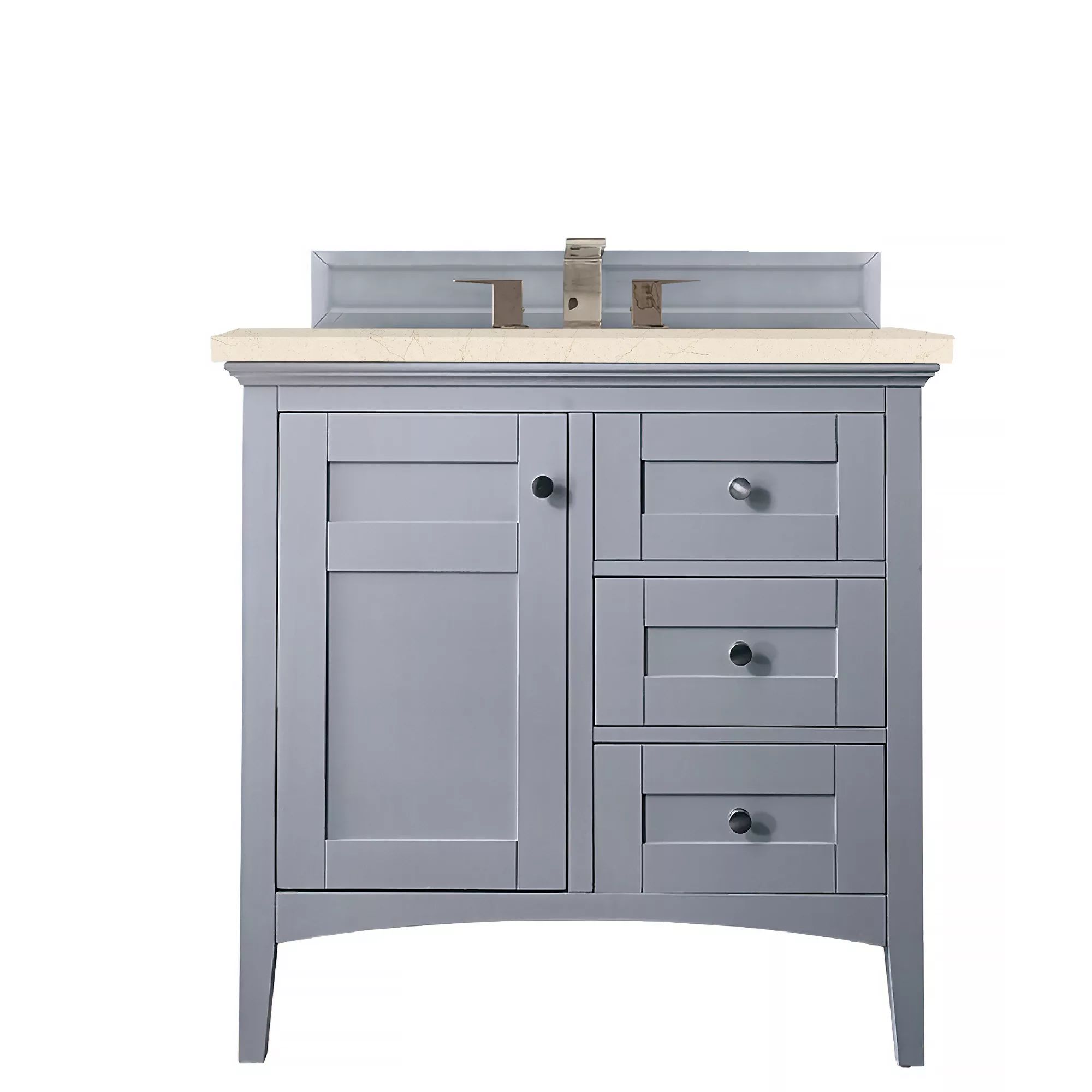 Palisades 36" Single Vanity, Silver Gray w/ 3 CM Eternal Marfil Quartz Top