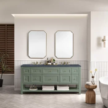 Breckenridge 72" Double Vanity, Smokey Celadon w/ 3 CM Charcoal Soapstone Top - Image 3