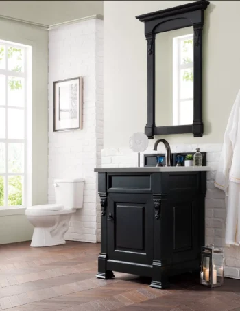 Brookfield 26" Single Vanity, Antique Black w/ 3 CM Eternal Serena Quartz Top - Image 3