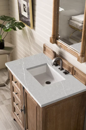 Providence 36" Single Vanity, Driftwood w/ 3 CM Eternal Serena Quartz Top - Image 3