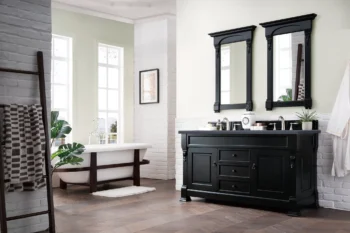 Brookfield 60" Double Vanity, Antique Black w/ 3 CM Charcoal Soapstone Quartz Top - Image 3