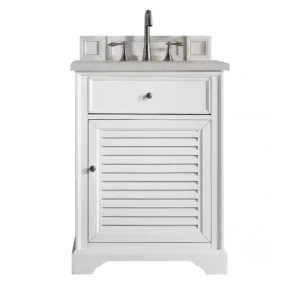 Savannah 26″ Single Vanity, Bright White w/ 3 CM Eternal Serena Top