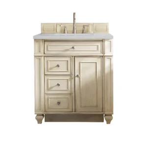 Bristol 30″ Single Vanity, Vintage Vanilla w/ 3 CM Eternal Serena Top