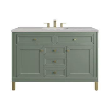 Chicago 48" Single Vanity, Smokey Celadon w/ 3 CM Eternal Serena Top - Image 2