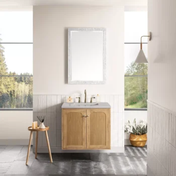 Laurent 30" Single Vanity, Light Natural Oak w/ 3 CM Eternal Serena Top - Image 4