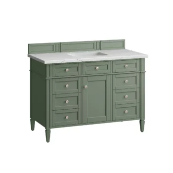 Brittany 48" Single Vanity, Smokey Celadon w/ 3 CM Ethereal Noctis Top - Image 6