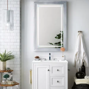 Copper Cove Encore 30″ Single Vanity, Bright White w/ 3 CM White Zeus Quartz Top