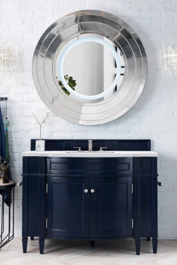 Brittany 46" Single Vanity, Victory Blue w/ 3 CM Arctic Fall Solid Surface Top - Image 2