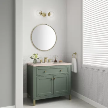 Chicago 36" Single Vanity, Smokey Celadon w/ 3 CM Eternal Marfil Top - Image 3