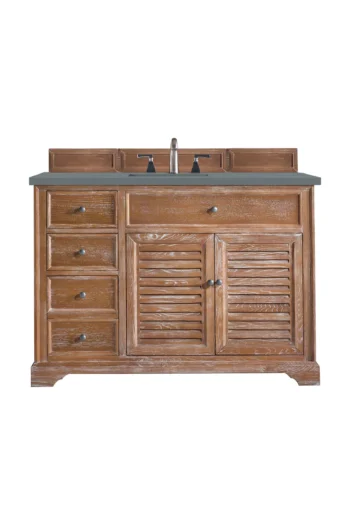 Savannah 48" Single Vanity, Driftwood w/ 3 CM Cala Blue Quartz Top