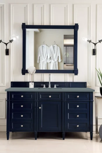 Brittany 60" Single Vanity, Victory Blue w/ 3 CM Cala Blue Top - Image 2