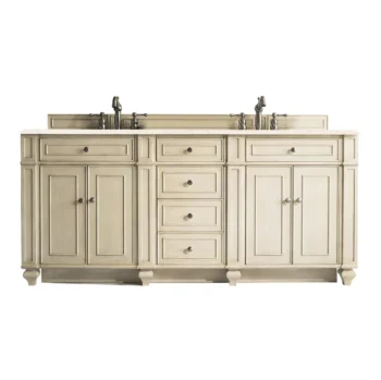 Bristol 72" Double Vanity, Vintage Vanilla w/ 3 CM Eternal Marfil Quartz Top