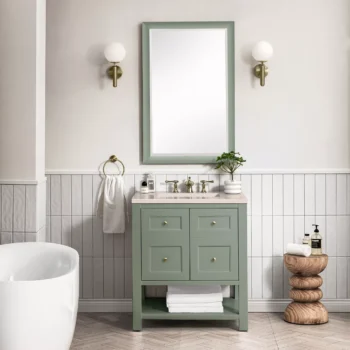 Breckenridge 30" Single Vanity, Smokey Celadon w/ 3 CM Eternal Marfil Top - Image 2