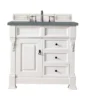 Brookfield 36″ Single Vanity, Bright White w/ 3 CM Cala Blue Top